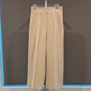 ZARA Cream High-Waist Trousers